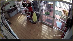 CCTV camera footage showing a living area.